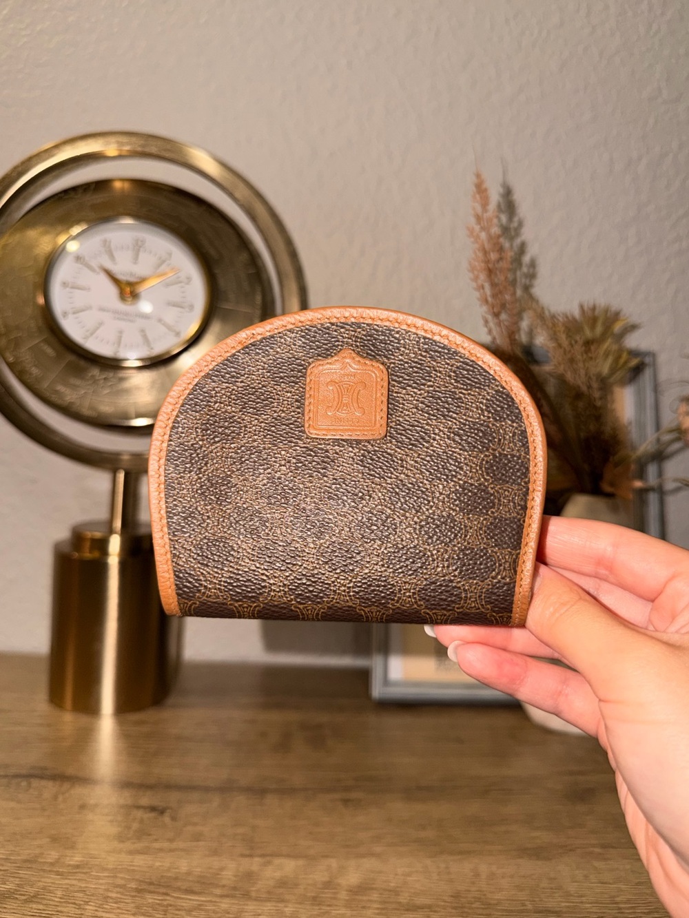 Vintage Celine Macadam Rounded Bifold wallet in PVC leather